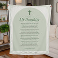 Daughter prayer blanket 50x60 Christian gift throw, second view