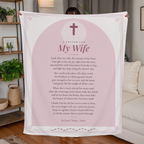 Wife Prayer Blanket – 50x60 Christian Gift Throw