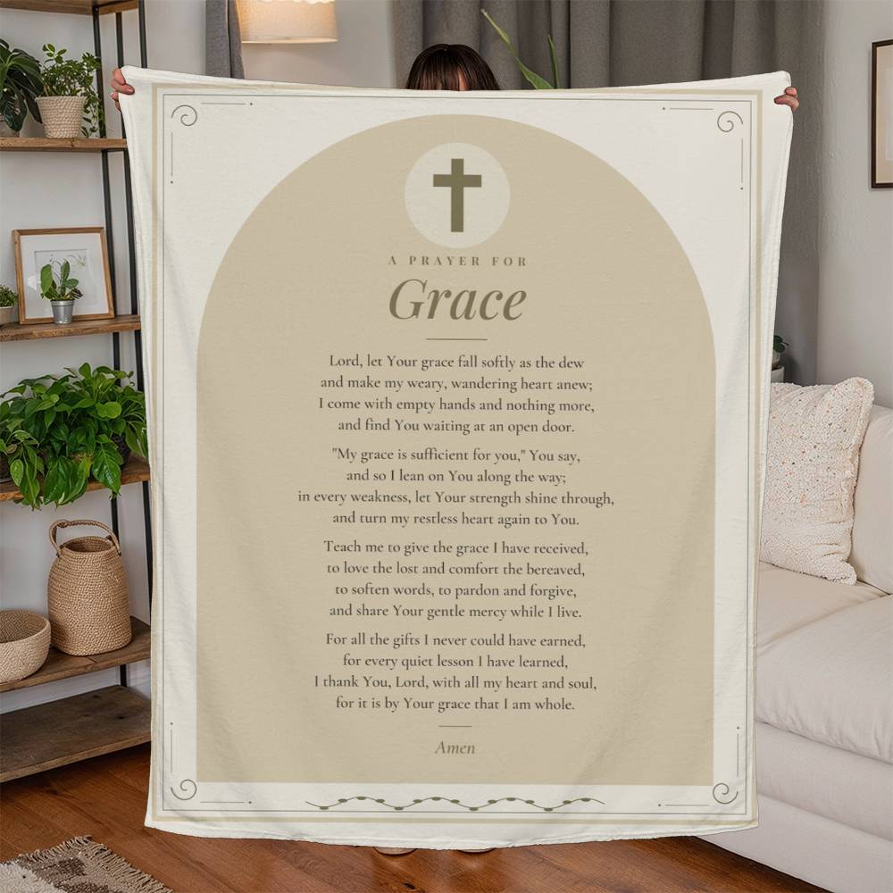 Grace Prayer Blanket – 50x60 Christian Gift Throw
