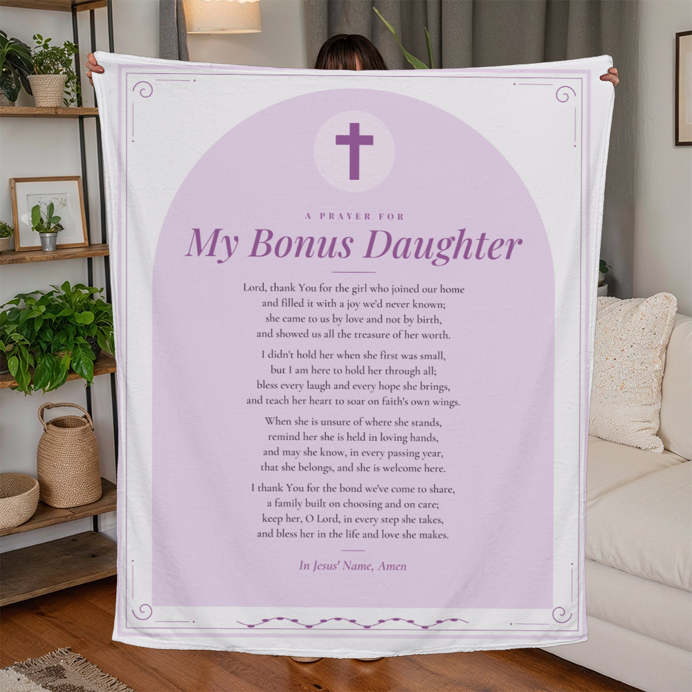 Bonus Daughter Prayer Blanket – 50x60 Christian Gift Throw