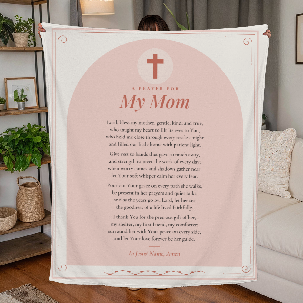 Mom Prayer Blanket – 50x60 Christian Gift Throw