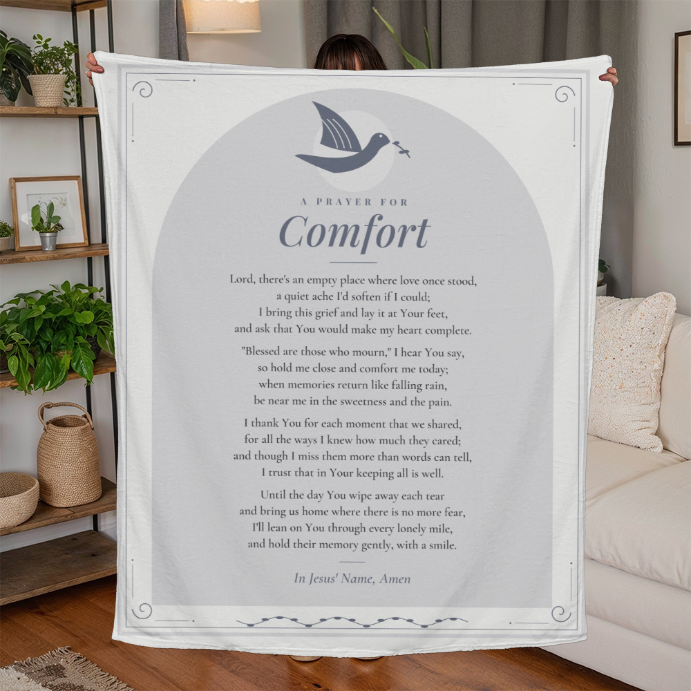 Comfort Prayer Blanket – 50x60 Christian Gift Throw