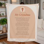 Grandma Prayer Blanket – 50x60 Christian Gift Throw