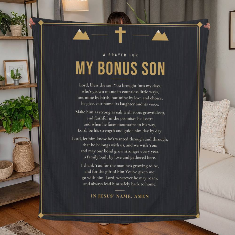 Bonus Son Prayer Blanket – 50x60 Christian Gift Throw