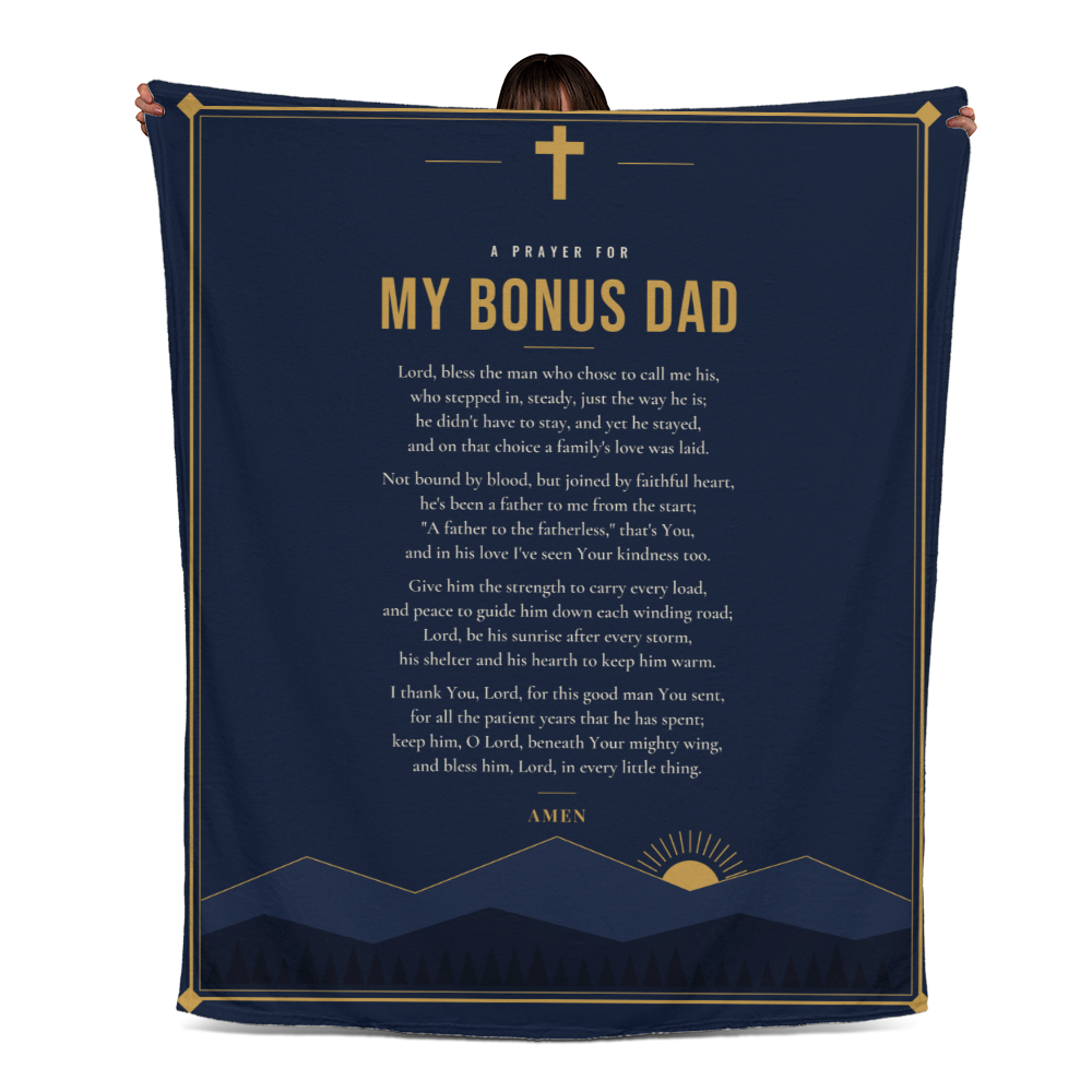 Bonus Dad Prayer Blanket – 50x60 Christian Gift Throw
