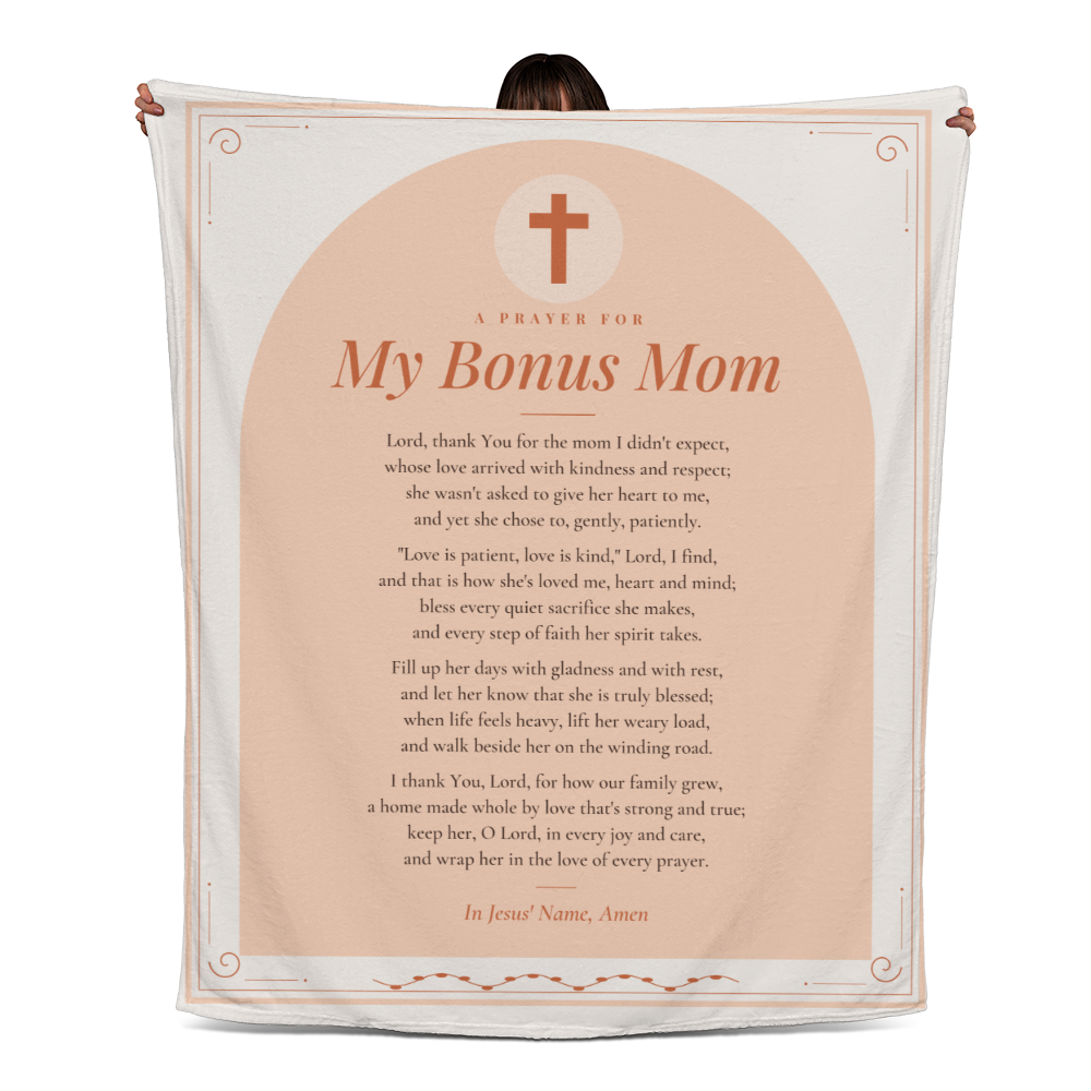 Bonus Mom Prayer Blanket – 50x60 Christian Gift Throw
