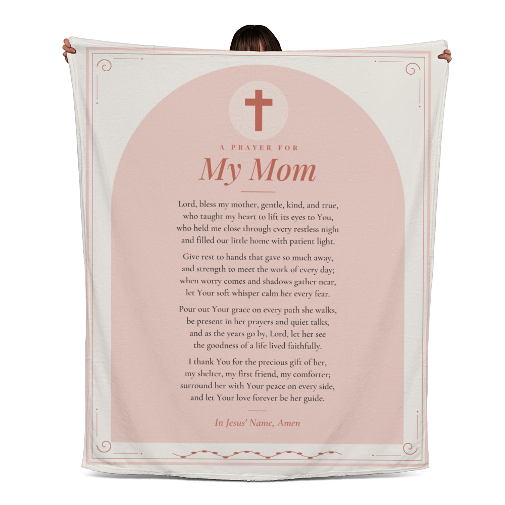 Mom Prayer Blanket – 50x60 Christian Gift Throw