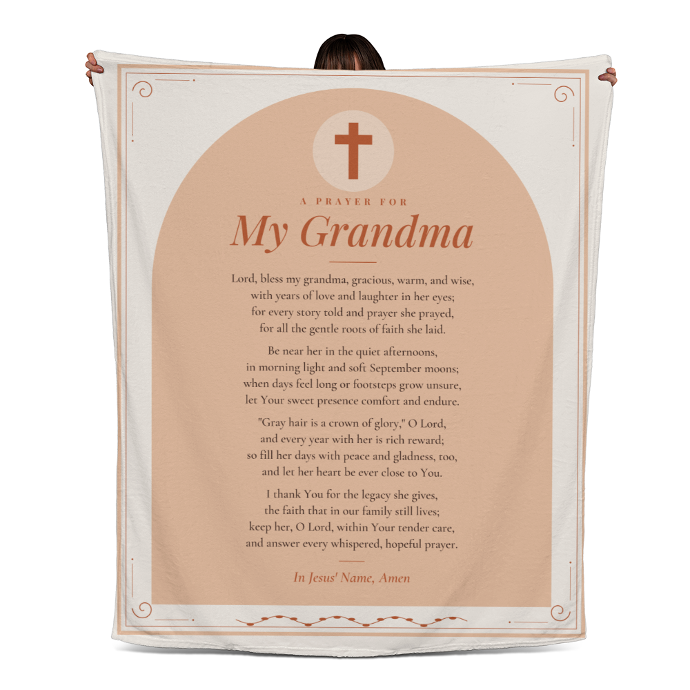 Grandma Prayer Blanket – 50x60 Christian Gift Throw