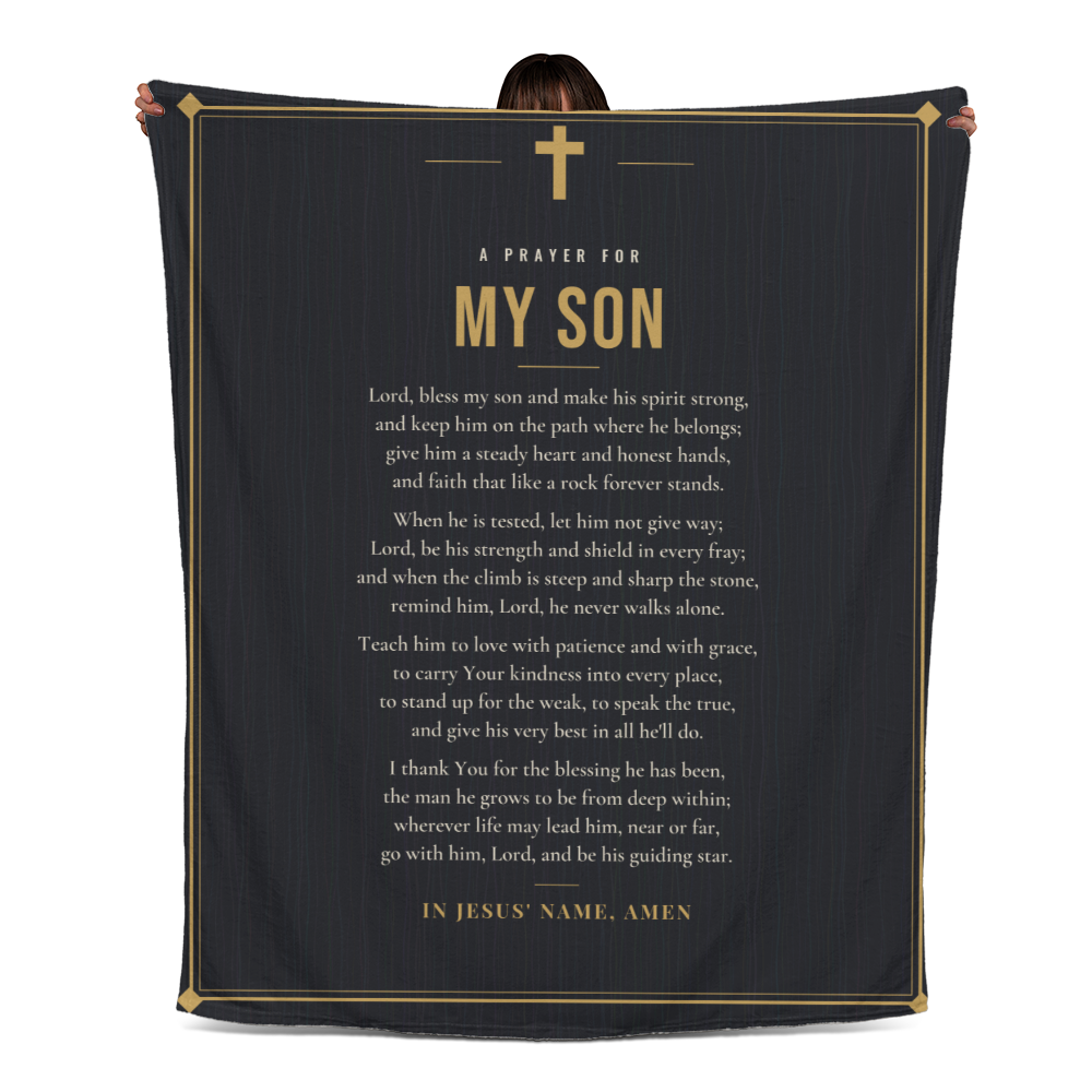 Son Prayer Blanket – 50x60 Christian Gift Throw