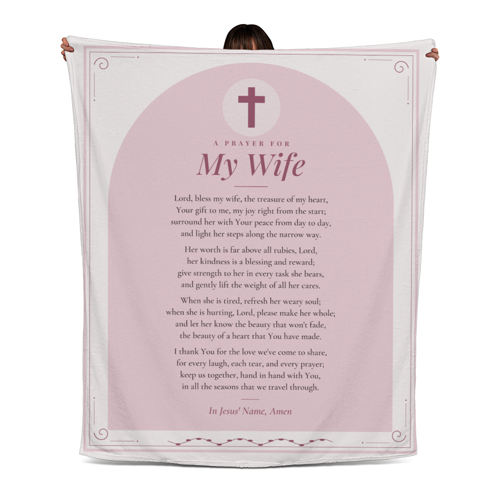 Wife Prayer Blanket – 50x60 Christian Gift Throw
