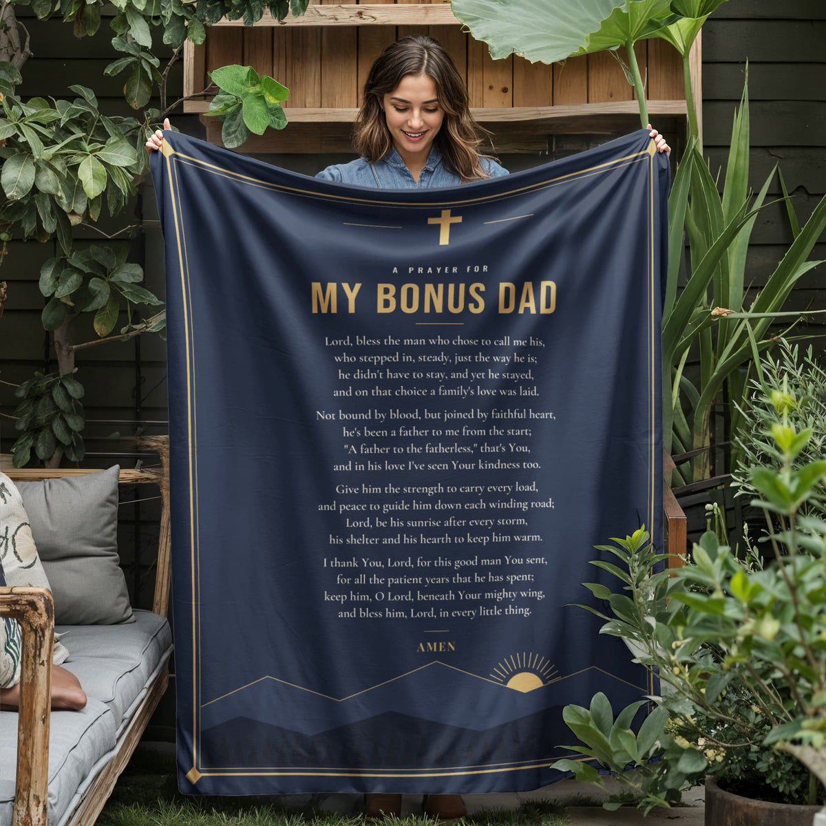 Bonus Dad Prayer Blanket – 50x60 Christian Gift Throw