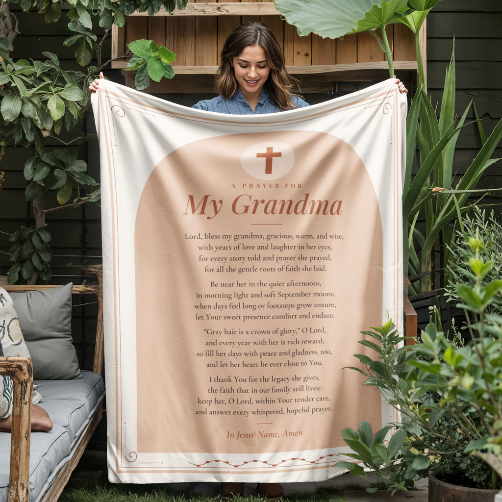 Grandma Prayer Blanket – 50x60 Christian Gift Throw