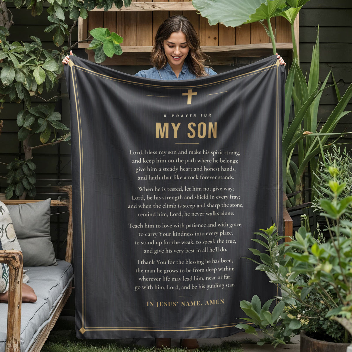 Son Prayer Blanket – 50x60 Christian Gift Throw