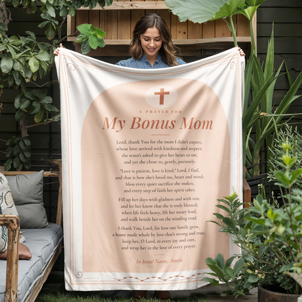 Bonus Mom Prayer Blanket – 50x60 Christian Gift Throw