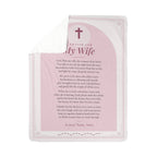Blush pink prayer blanket for wife with folded corner showing soft sherpa back