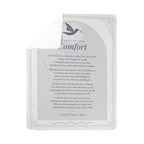 Gray comfort prayer blanket with folded corner showing soft sherpa back