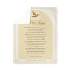Cream baby prayer blanket with folded corner showing soft sherpa back