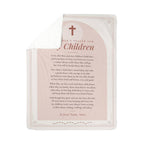 Blush mothers prayer blanket with folded corner showing soft sherpa back