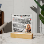 To My Daughter – Braver – Square Acrylic Plaque
