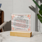 To My Beautiful Daughter – Square Acrylic Plaque