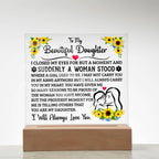 To My Daughter – Square Acrylic Plaque