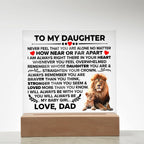 To My Daughter – Braver – Square Acrylic Plaque