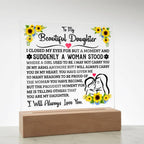To My Daughter – Square Acrylic Plaque