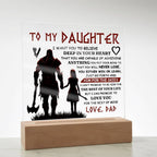 To My Daughter – Viking – Square Acrylic Plaque