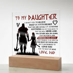 To My Daughter – Viking – Square Acrylic Plaque