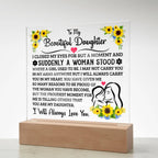 To My Daughter – Square Acrylic Plaque