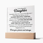 To My Daughter – Chapters – Square Plaque