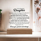 To My Daughter – Chapters – Square Plaque