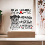 To My Daughter – Lion Crown – Acrylic Square Plaque