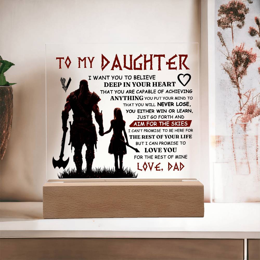 To My Daughter – Aim for the Skies – Acrylic Plaque