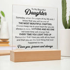 To My Daughter – Chapters – Square Plaque