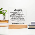 To My Daughter – Chapters – Square Plaque