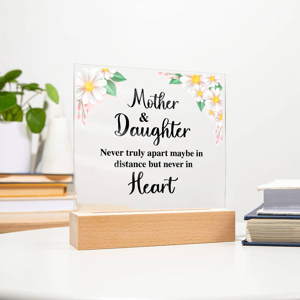 To My Daughter – Distance – Square Acrylic Plaque