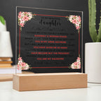 To My Beautiful Daughter – Square Acrylic Plaque