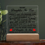 To My Daughter-in-Law – Honor – Square Acrylic Plaque