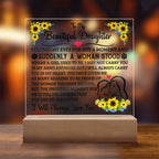 To My Daughter – Square Acrylic Plaque