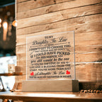 To My Daughter-in-Law – Honor – Square Acrylic Plaque