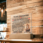 To My Daughter – Braver – Square Acrylic Plaque