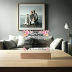 To My Beautiful Wife – Turn Back the Clock – Square Acrylic Plaque