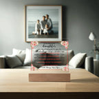 To My Beautiful Daughter – Square Acrylic Plaque