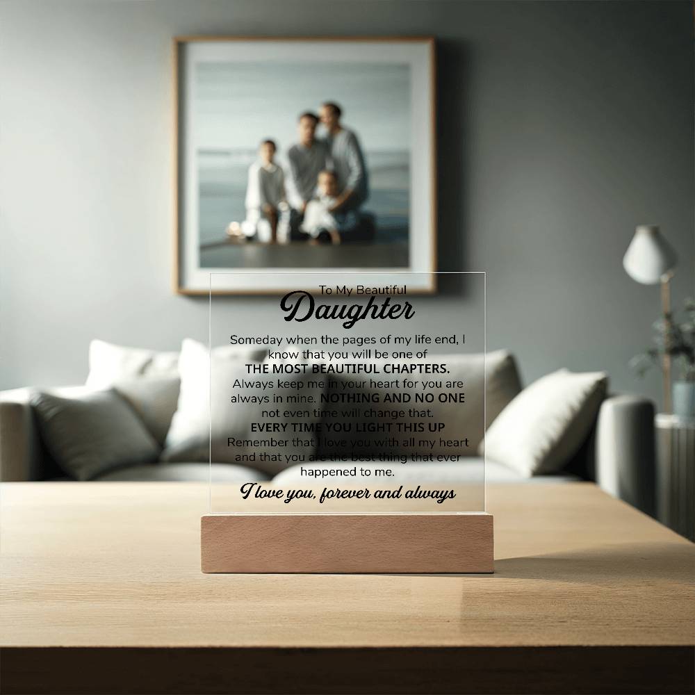 To My Daughter – Chapters – Square Plaque