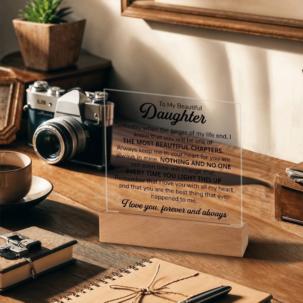 To My Daughter – Chapters – Square Plaque
