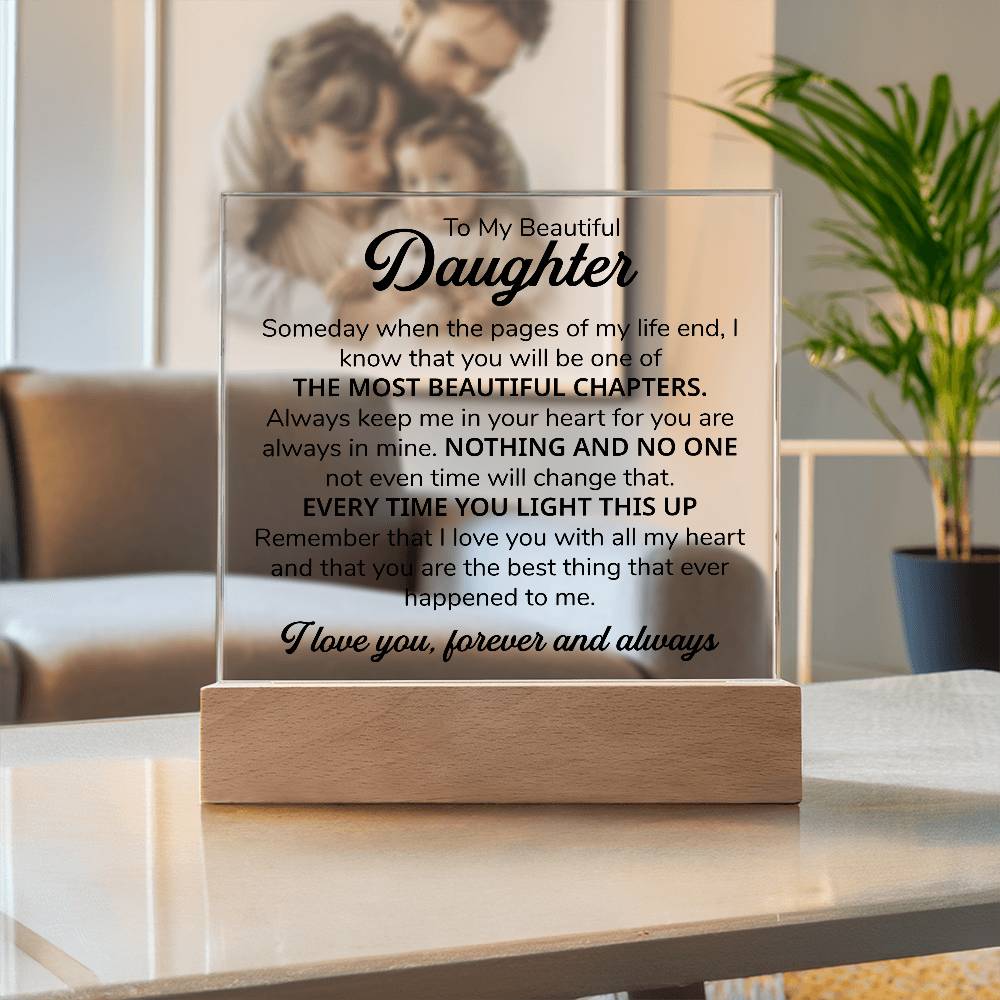 To My Daughter – Chapters – Square Plaque