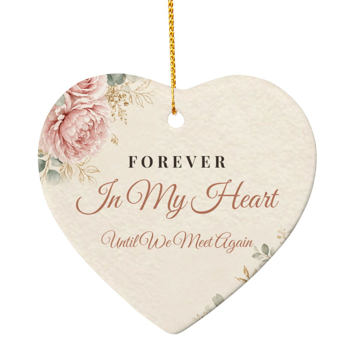 Memorial Christmas Ornament – Ceramic Heart