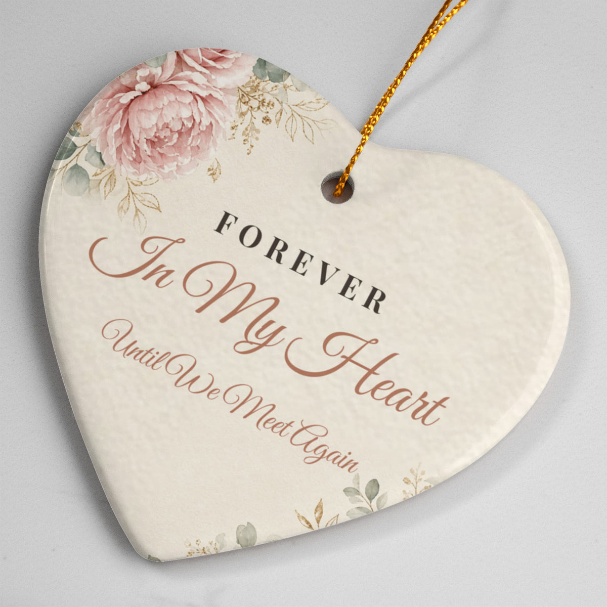 Memorial Christmas Ornament – Ceramic Heart