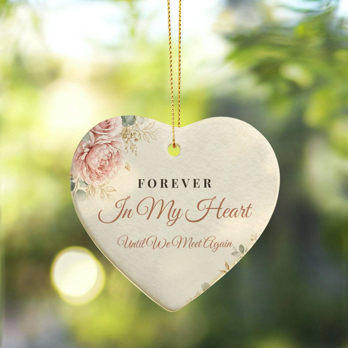 Memorial Christmas Ornament – Ceramic Heart